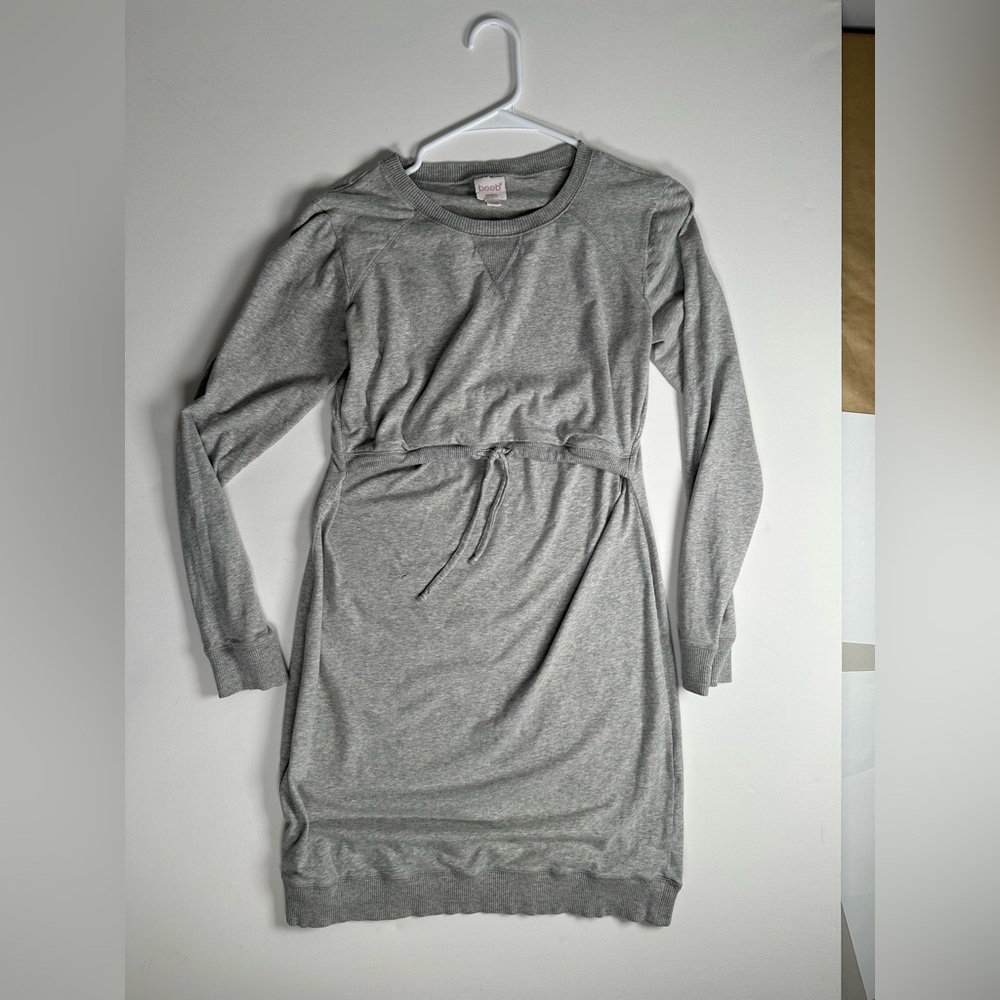 Gray Long Sleeve Dress